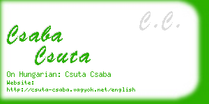 csaba csuta business card